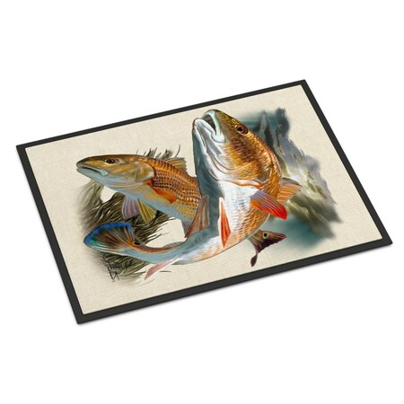 Carolines Treasures 18 x 27 in. Red Fish Indoor or Outdoor Mat JMA2007MAT